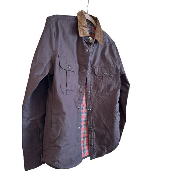 J.Crew British Millerain Army Brown Military Waxed Cotton Jacket Men’s Size S - Picture 4 of 6